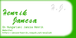 henrik jancsa business card